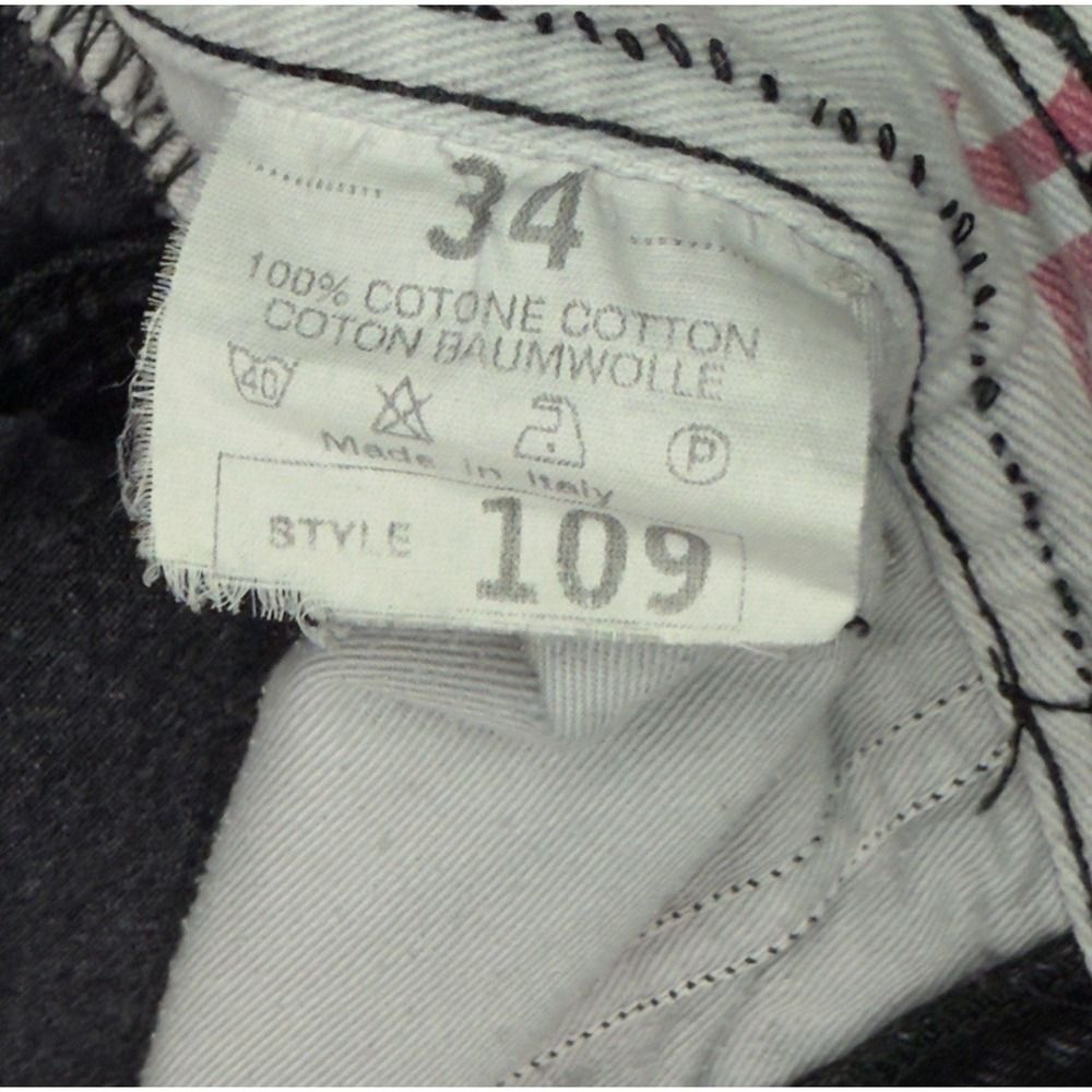 Vintage Jessi & Co. Black Charcoal Jeans | 34 Made in Italy 90s Y2K Button Fly - Picture 12 of 12